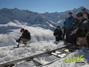 DOP Bob Pendar - Hughes ready to slide, great landscape, great weather, great snow, great crew, i think Bob enjoyed his stay with us here in beautiful Austria. While the location Recce he learned some new tricks of transporting himself on snow, i think he enjoyed this at the most. he said, that was my funniest Recce ever...