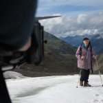 Filmdreh in Gletscherspalte/ Shoot in a crevasse on a glacier