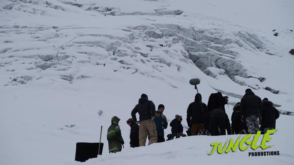 shoot on a glacier